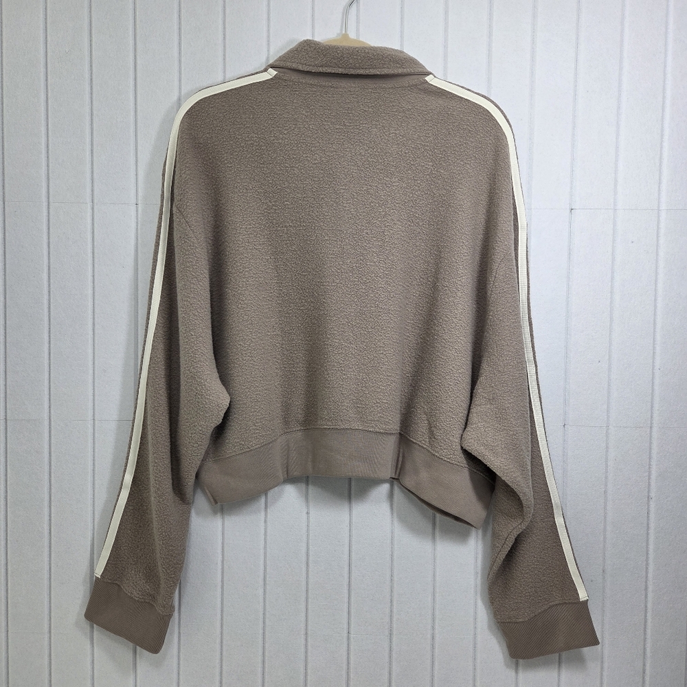 PINK Victoria's Secret Brown Fleece Cropped Pullover XXL - Picture 3 of 11